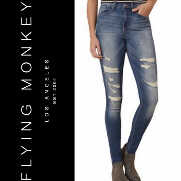 Flying Monkey Denim - Flying Monkey Acid Wash Skinny Denim Size 25
